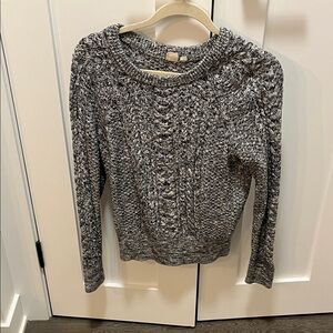 Gap Women's Marbled Knit Crewneck Sweater - Gray (M)